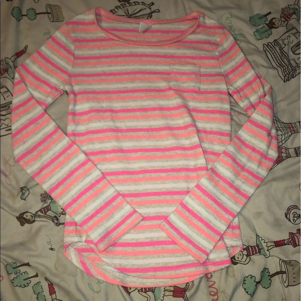 Pink, white and tan thermal